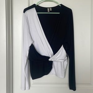 Black & White Tied Top